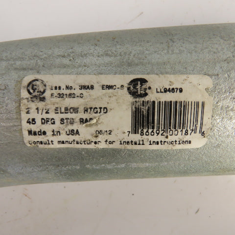 Picoma 2-1/2" 45° Degree Elbow Steel Galvanized Rigid Male x Male Lot Of 4