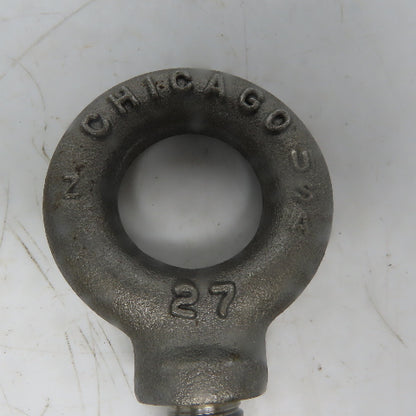 Chicago 27 5/8-11 x 2" Shoulder Style HD Forged Lifting Eye Bolt Lot of 3 USA