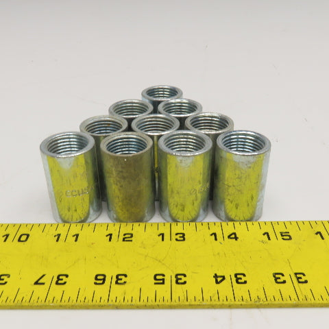 ECUSA-J 1/2" Steel Conduit Coupling Lot Of 10