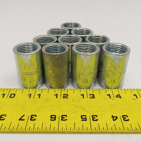 ECUSA-J 1/2" Steel Conduit Coupling Lot Of 10