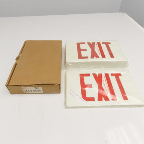 LSI EX-R-U-WB-WH 120/277V LED Emergency Exit Light 2 Sided Universal Mount