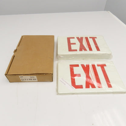 LSI EX-R-U-WB-WH 120/277V LED Emergency Exit Light 2 Sided Universal Mount