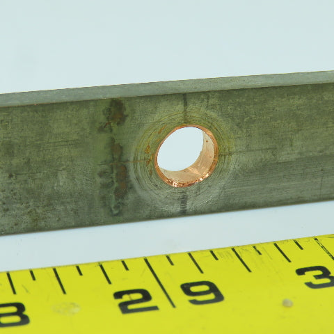 517mm L x 20mm W Heavy Duty Tin Coated Copper Ground Bar 3-1/8" Centers