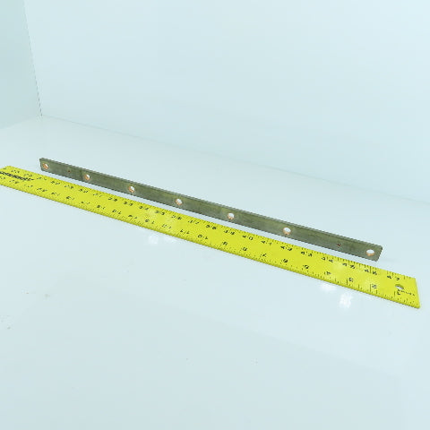 517mm L x 20mm W Heavy Duty Tin Coated Copper Ground Bar 3-1/8" Centers