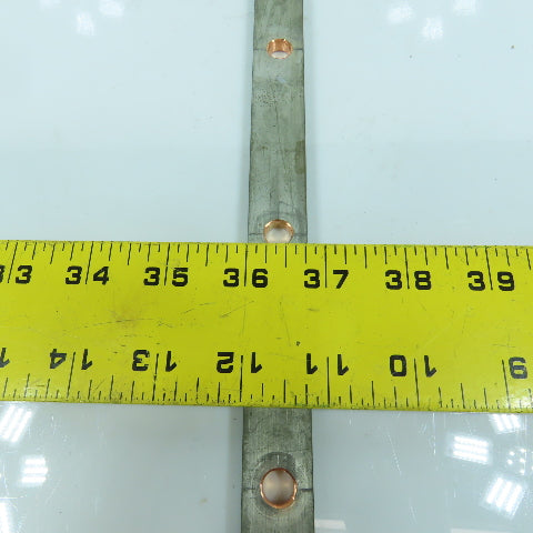 517mm L x 20mm W Heavy Duty Tin Coated Copper Ground Bar 3-1/8" Centers