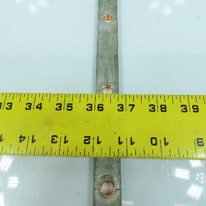 517mm L x 20mm W Heavy Duty Tin Coated Copper Ground Bar 3-1/8" Centers
