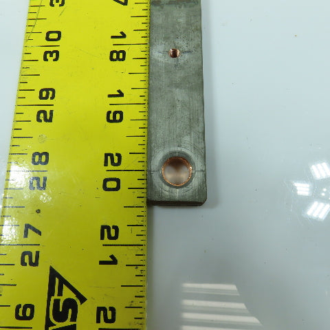 517mm L x 20mm W Heavy Duty Tin Coated Copper Ground Bar 3-1/8" Centers