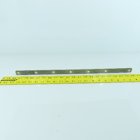 517mm L x 20mm W Heavy Duty Tin Coated Copper Ground Bar 3-1/8" Centers