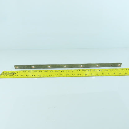 517mm L x 20mm W Heavy Duty Tin Coated Copper Ground Bar 3-1/8" Centers