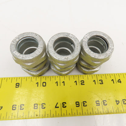 SCI 1/2" Heavy Duty Galvanized Compression Conduit Union Lot Of 3