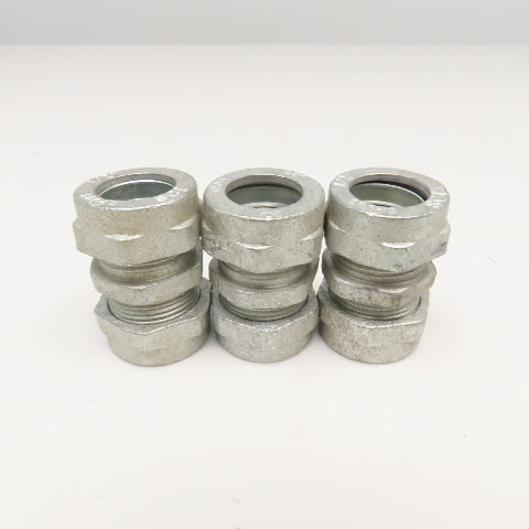 SCI 1/2" Heavy Duty Galvanized Compression Conduit Union Lot Of 3