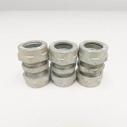 SCI 1/2" Heavy Duty Galvanized Compression Conduit Union Lot Of 3