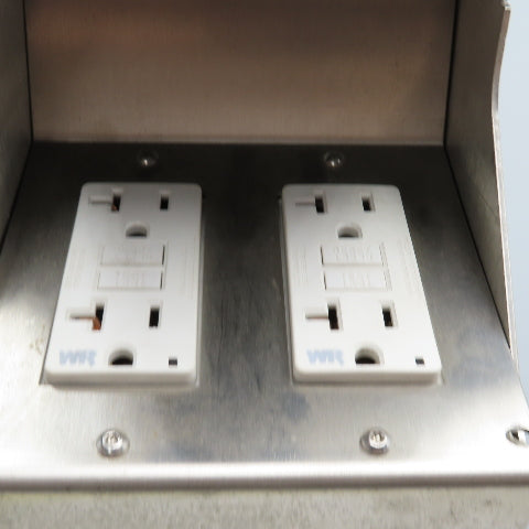 Shorepower SPCR-7000-1 120V 20A Stainless Steel 2 Gang GFI Outdoor Power Source