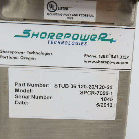 Shorepower SPCR-7000-1 120V 20A Stainless Steel 2 Gang GFI Outdoor Power Source