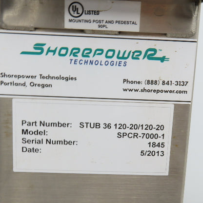 Shorepower SPCR-7000-1 120V 20A Stainless Steel 2 Gang GFI Outdoor Power Source