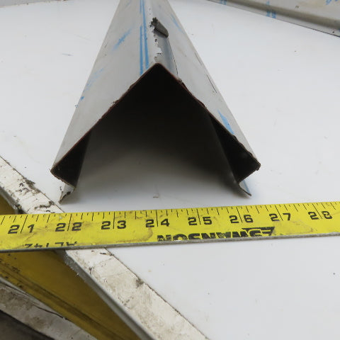Brushed Stainless Steel O/S Corner Cover Trim Profile 3-1/2x3-1/2x60" Lot of 2