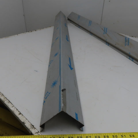 Brushed Stainless Steel O/S Corner Cover Trim Profile 3-1/2x3-1/2x60" Lot of 2