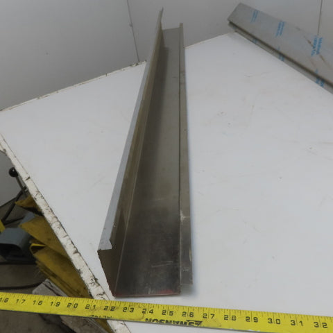Brushed Stainless Steel O/S Corner Cover Trim Profile 3-1/2x3-1/2x60" Lot of 2