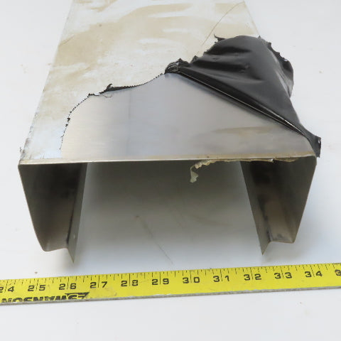 Brushed Stainless Steel Way Cover Trim Profile 3-1/4" x 8-1/2" x 60"