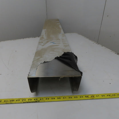 Brushed Stainless Steel Way Cover Trim Profile 3-1/4" x 8-1/2" x 60"