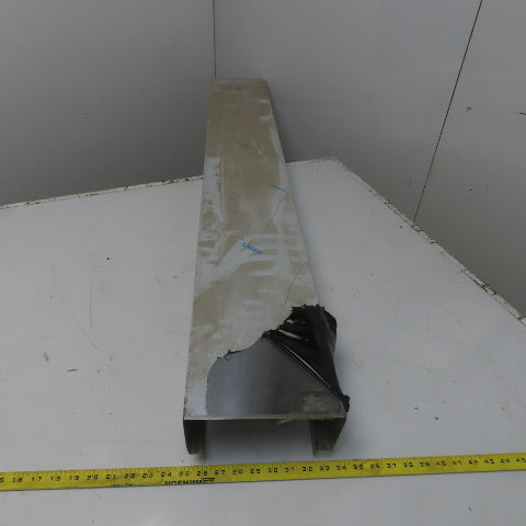 Brushed Stainless Steel Way Cover Trim Profile 3-1/4" x 8-1/2" x 60"