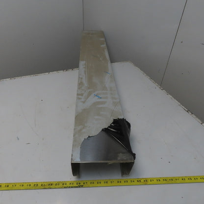 Brushed Stainless Steel Way Cover Trim Profile 3-1/4" x 8-1/2" x 60"