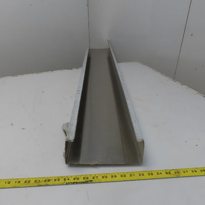 Brushed Stainless Steel Way Cover Trim Profile 3-1/4" x 8-1/2" x 60"