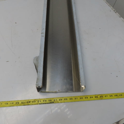 Brushed Stainless Steel Way Cover Trim Profile 3-1/4" x 8-1/2" x 60"