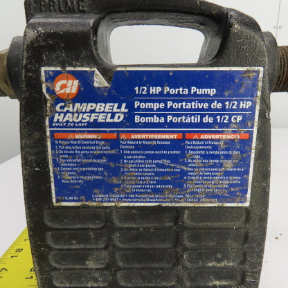 Cambell Hausfeld 2P110B/55832 1/2HP Self Priming Cast-Iron Portable Pump 120V