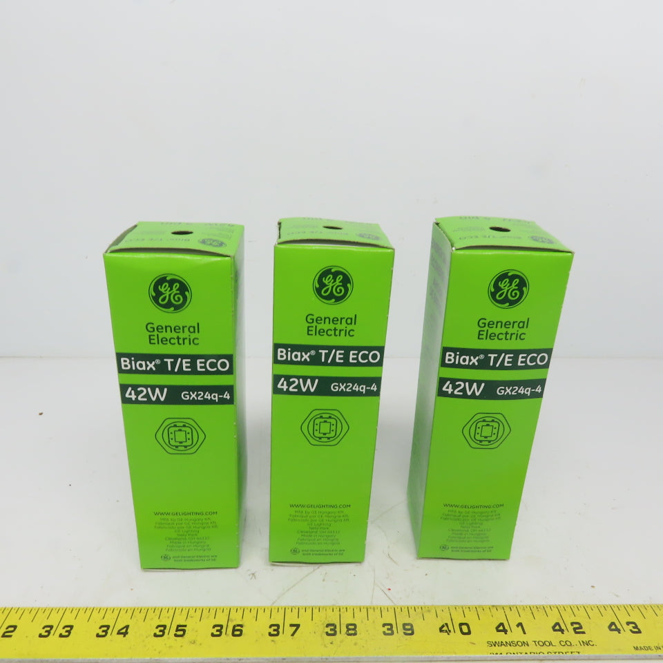 GE 97635 F42TBX/835/A/ECO 42 Watts 4 Pin Base Triple GX24-q4 Lot of 3