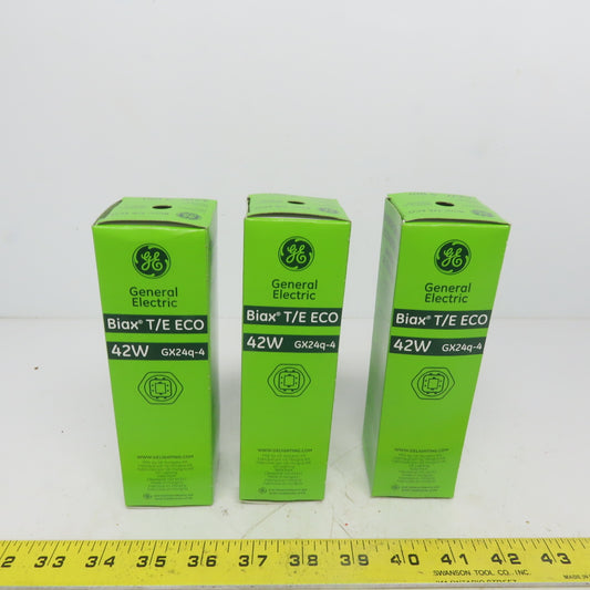 GE 97635 F42TBX/835/A/ECO 42 Watts 4 Pin Base Triple GX24-q4 Lot of 3
