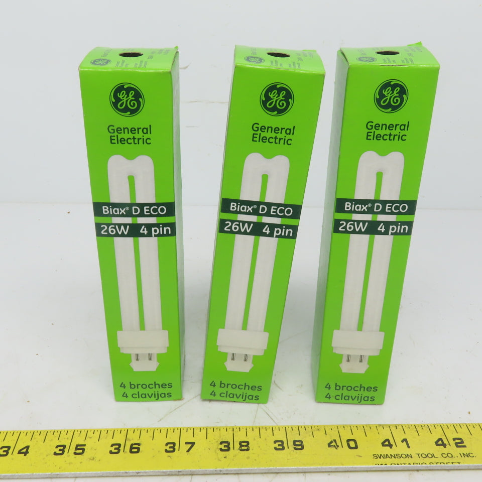 GE 976138 F26DBX/841/ECO4P Ecolux 26 Watts 4 Pin Base 1800 Lumen Lot of 3