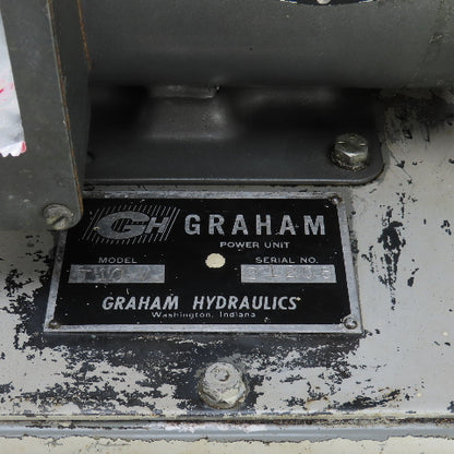 Graham T10V 10 Gallon 1.5HP Hydraulic Power Unit 208-230/460V 3PH 4.5A 1740RPM