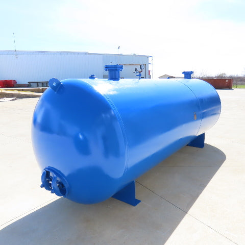 1600 Gallon Horizontal Industrial Air Receiver Tank 150 PSI 11" Flange OD
