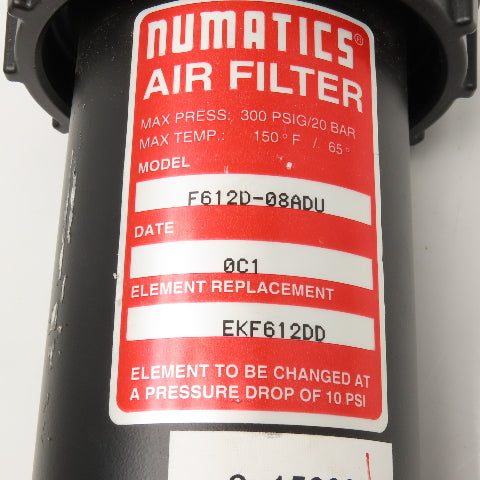 Numatics F612D-08ADU 1" NPT 300PSI Coalescing Air Filter