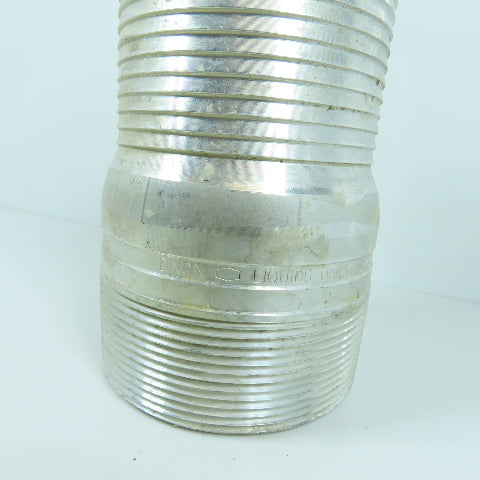 Dixon Liquids AST40 4" King Combo Aluminum Nipple NPT Threaded End No Knurl