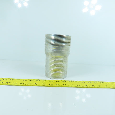 Dixon Liquids AST40 4" King Combo Aluminum Nipple NPT Threaded End No Knurl