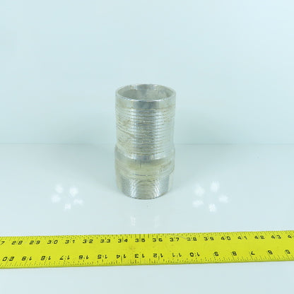 Dixon Liquids AST40 4" King Combo Aluminum Nipple NPT Threaded End No Knurl