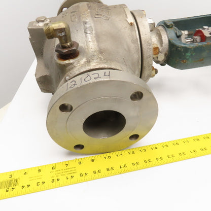 Fisher 667-EC 3" Flange Mount Stainless Steel Globe Valve 50VDC 150PSI Actuator