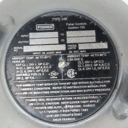 Fisher 667-EC 3" Flange Mount Stainless Steel Globe Valve 50VDC 150PSI Actuator