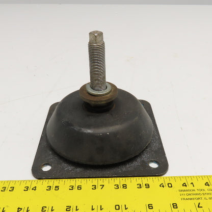 6" Rubber Over Steel Vibration Isolator Leveling Foot M20-2.0 Metric Stud