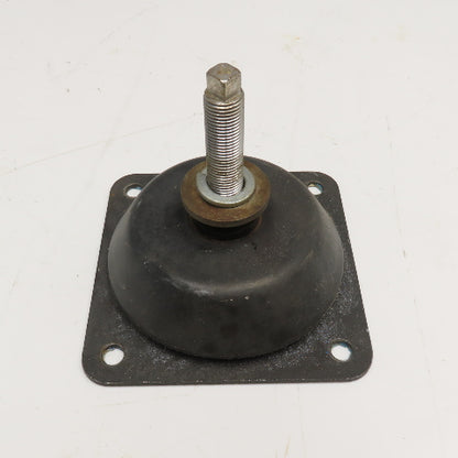 6" Rubber Over Steel Vibration Isolator Leveling Foot M20-2.0 Metric Stud