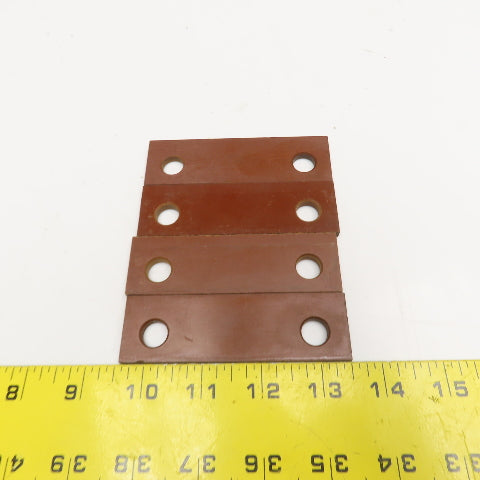 3-15/16" x 1-3/16" Garolite Insulation Plate 3/16" Thick 12mm Holes Lot Of 4