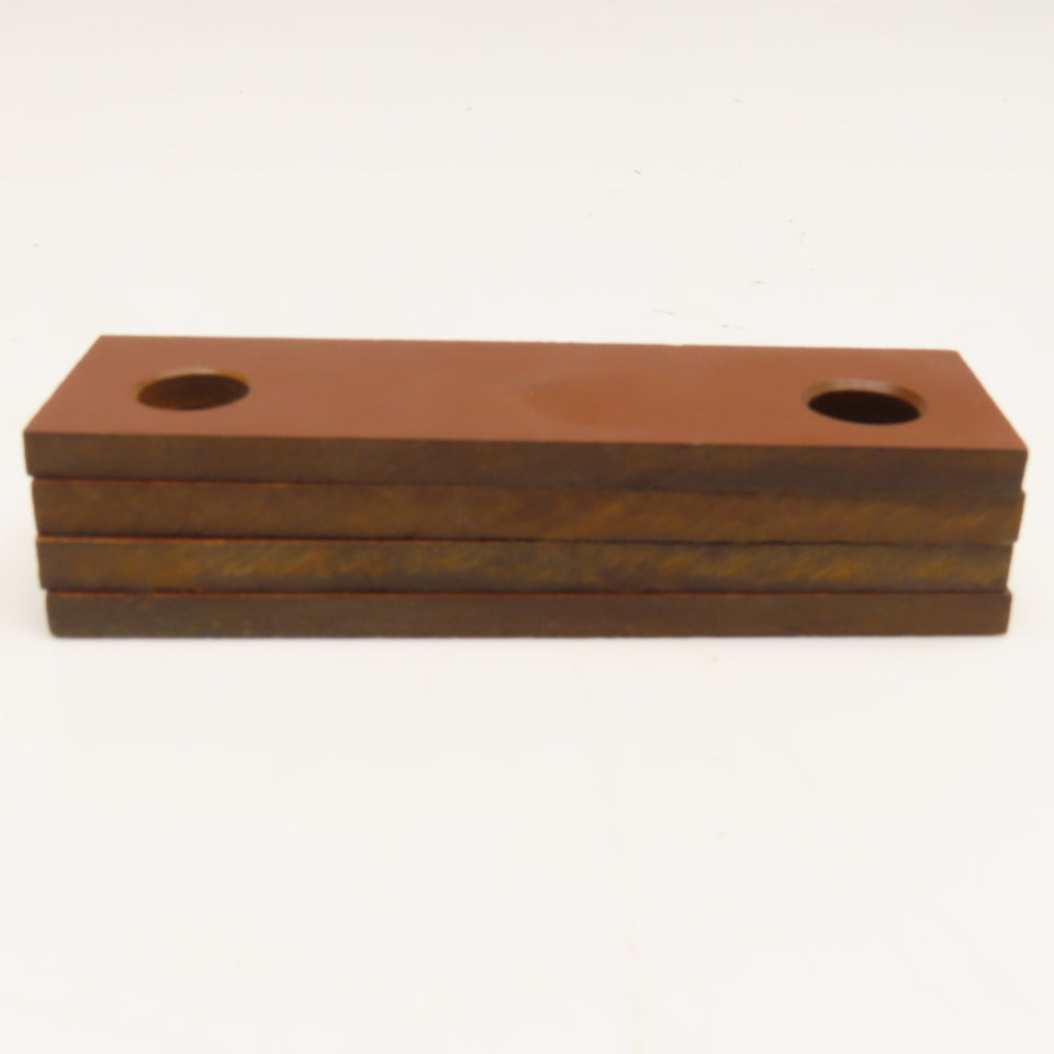 3-15/16" x 1-3/16" Garolite Insulation Plate 3/16" Thick 12mm Holes Lot Of 4