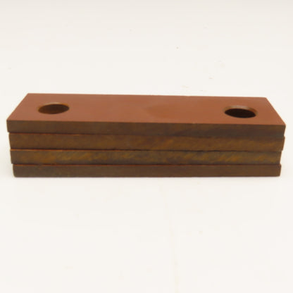 3-15/16" x 1-3/16" Garolite Insulation Plate 3/16" Thick 12mm Holes Lot Of 4