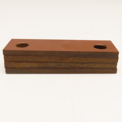 3-15/16" x 1-3/16" Garolite Insulation Plate 3/16" Thick 12mm Holes Lot Of 4