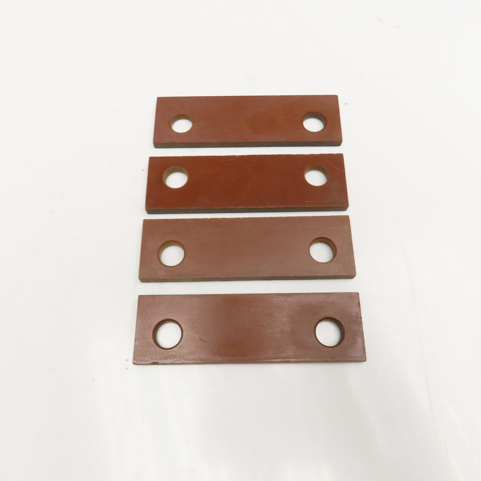 3-15/16" x 1-3/16" Garolite Insulation Plate 3/16" Thick 12mm Holes Lot Of 4