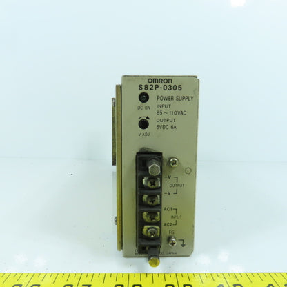 Omron S82P-0305 5V DC 6A Output Power Supply 85-110V AC Input
