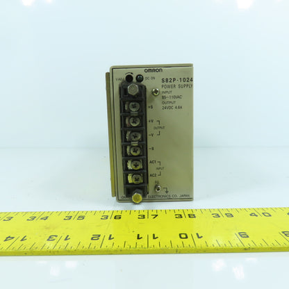 Omron S82P-1024 24V DC 4.6A Output Power Supply 85-110V AC Input