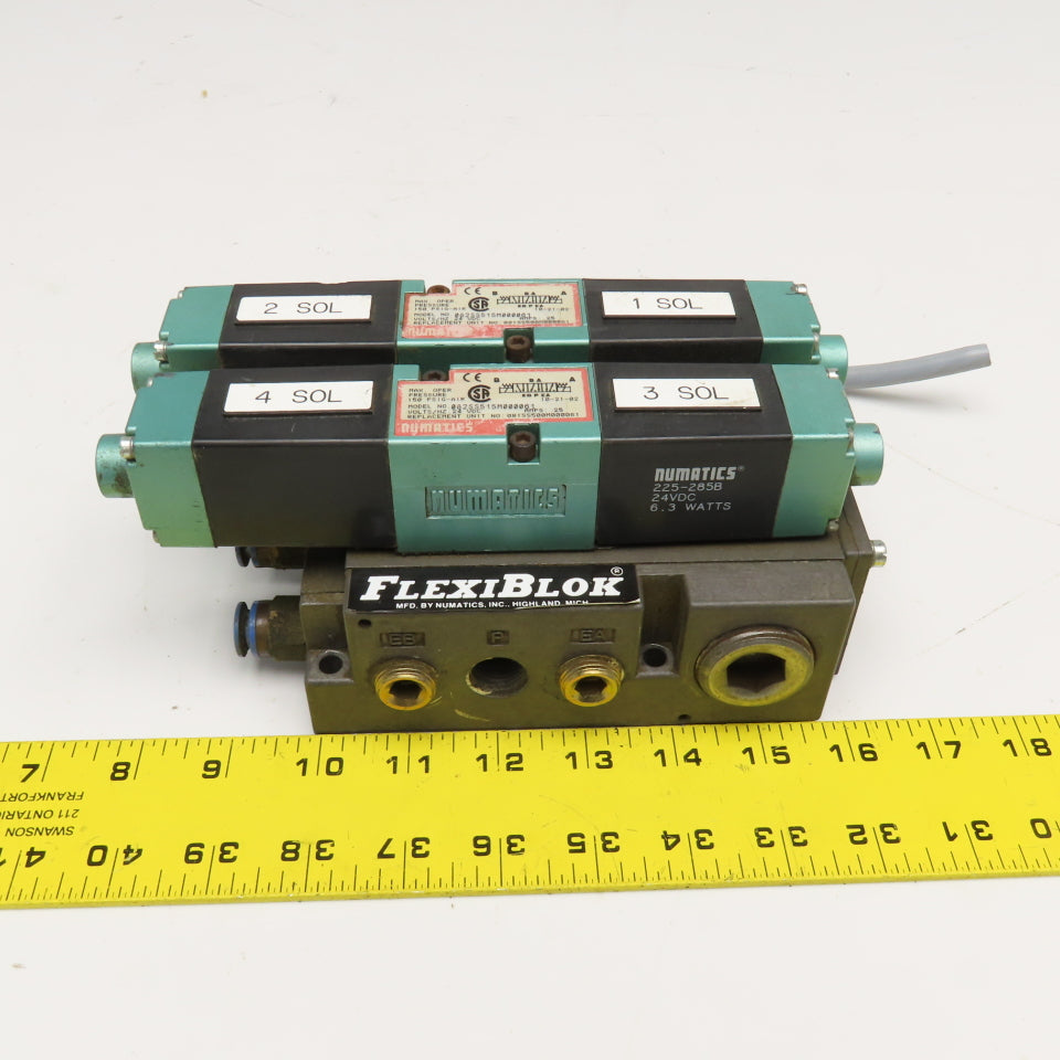 Numatics 082SS515M000061 5/3 Open Center Double Solenoid Valve 24VDC Coil